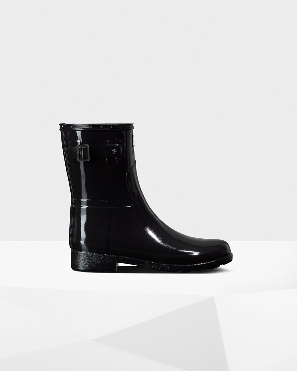 Hunter Mujer Refined Slim Fit Gloss - Botas de Lluvia Negras - 965-TVQCFO